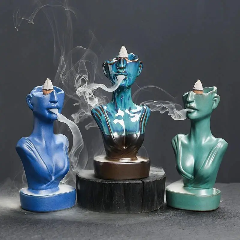 Ceramic Waterfall Incense Burner, Aromatherapy Scent Diffuser, 1 Count Backflow Incense Burner(without Incense), Ash Catcher & Home Decor, Home Fragrance, Perfect Aromatherapy Gift, Household Items, Incense Holders