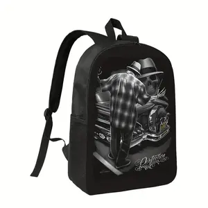 Lowrider Cholo Vintage Mexican Aztec Inspired Backpack Lightweight Polyester Daypack with Adjustable Straps Machine Washable Perfect for Everyday Commute Casual Outfits Travel Backpack Stylish Streetwear Durable Zipper Closure