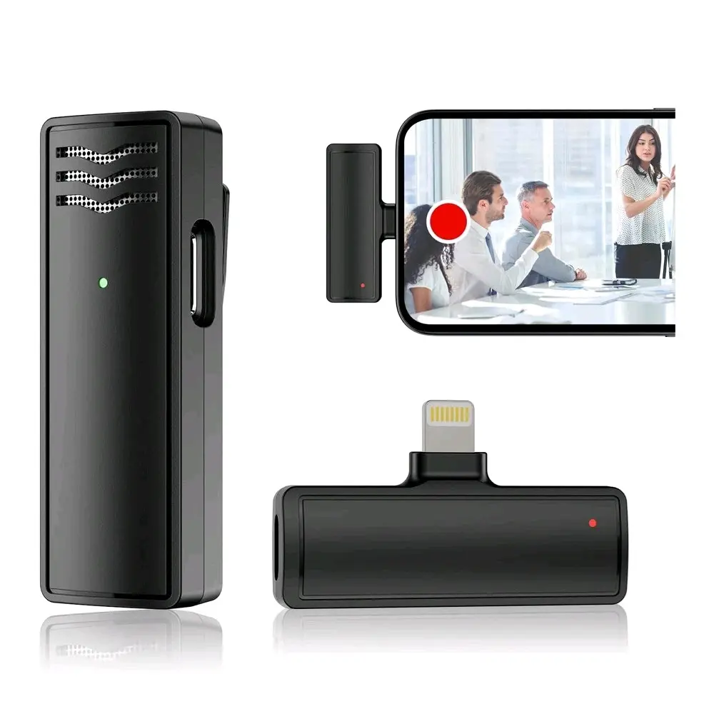 Lapel Microphone for iPhone, Android, Google - Wireless Lavalier Mini Microphone for Gaming, Podcast, Interviews, TikTok, Snapchat, Twitch