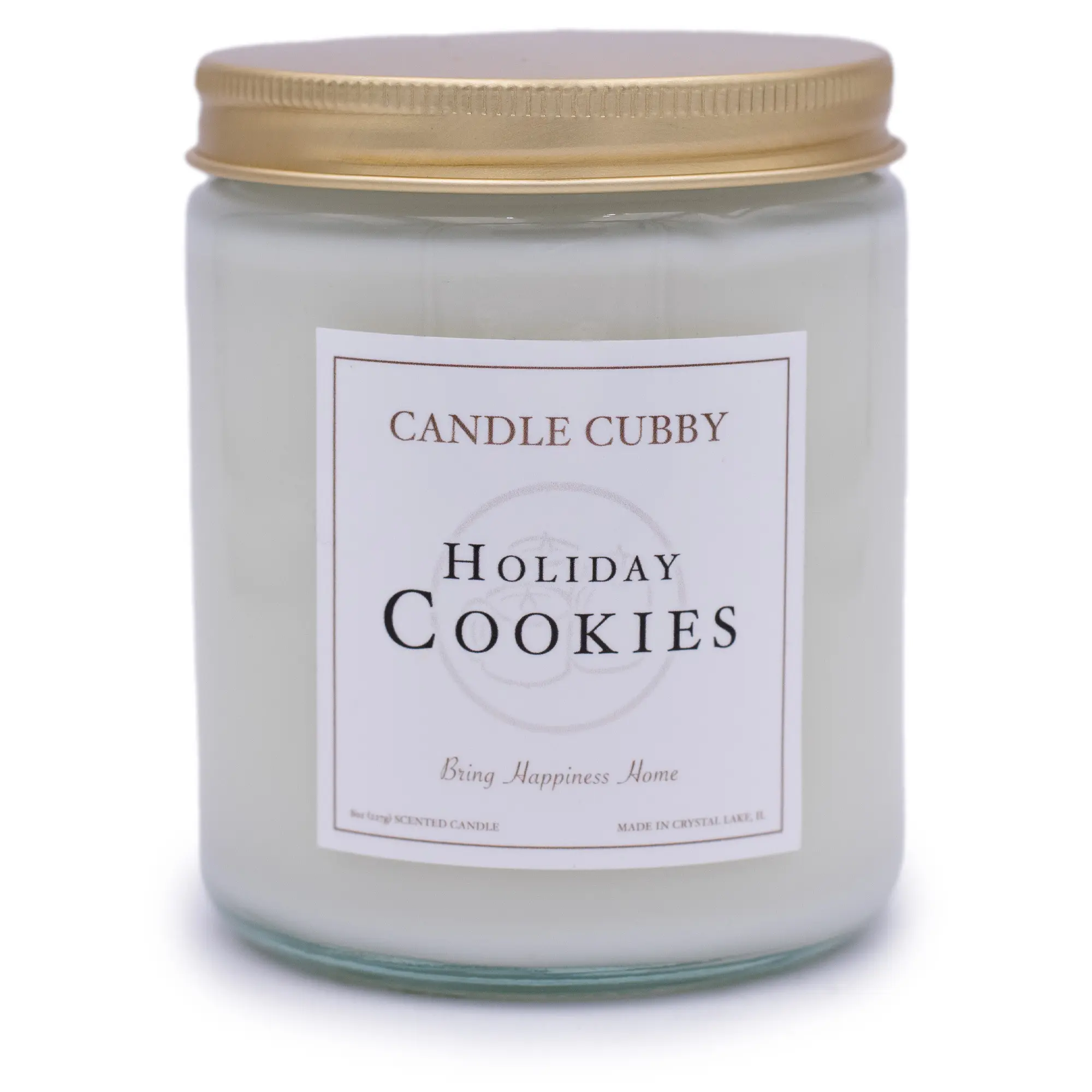 Holiday Cookies | 8oz Jar Candle | Ginger Bread Cookies Scented | Candle Cubby