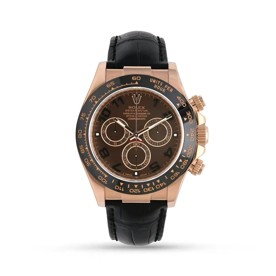 Rolex Daytona 116515LN Brown Chocolate Dial Rose Gold Leather