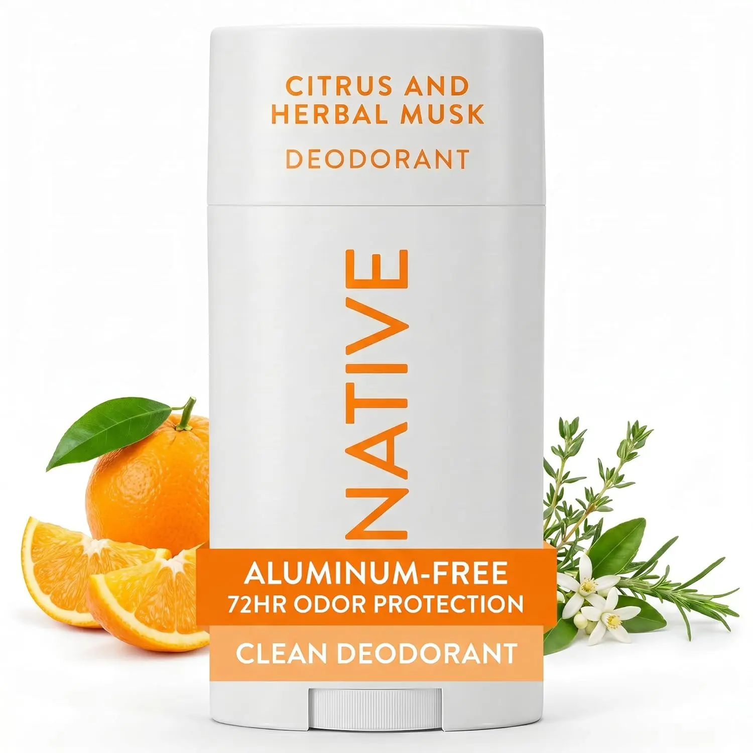 Native Deodorant Contains Naturally Derived Ingredients, 72 Hour Odor Control, Deodorant for Women and Men, Aluminum Free, Citrus & Herbal Musk 2.65oz