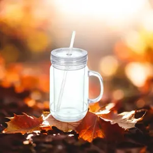 Mason jar snow globe tumbler