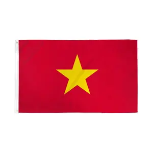 Vietnam Polyester Flag, 2x3ft Dye Sublimation Print Banner, Banner with Header Tape for Home, Festive Party Backdrops, Banners