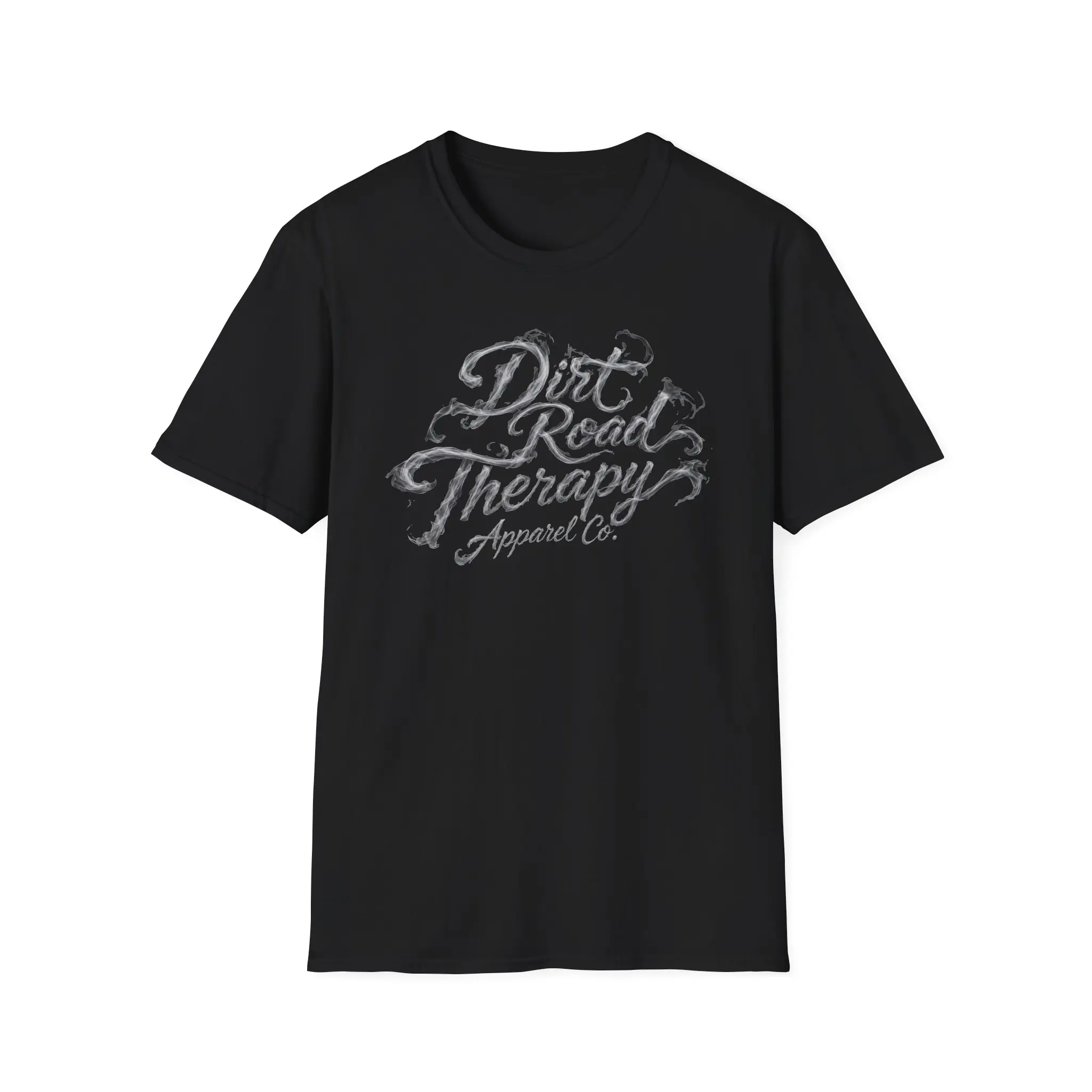 Dirt Road Therapy Apparel Co. Smoke Script T-Shirt | Gildan Softstyle 64000 | Country Lifestyle Graphic Tee