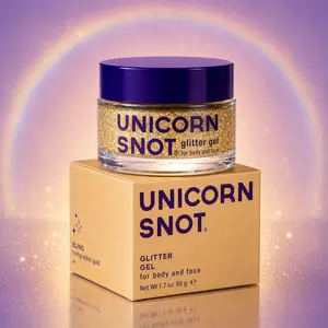 Unicorn Snot Face & Body Bio Glitter Gel – Holographic Cosmetic-Grade, Plant-Based Glitter, Lightweight, Vegan, 1.7 oz