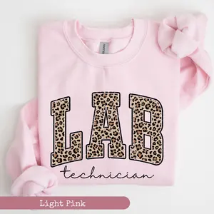 Leopard Lab Technician T-Shirt / Sweatshirt / Hoodie, Medical Lab Science  , Laboratory , Lab Tech Team T-Shirt , Med Tech Student  Cotton Unisex