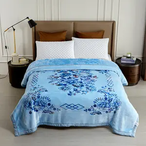 11 lbs Weight,Heavy King Size Blanket 87" x 94"Silky Soft Warm Printed Embossed Polyester Blanket for Winter