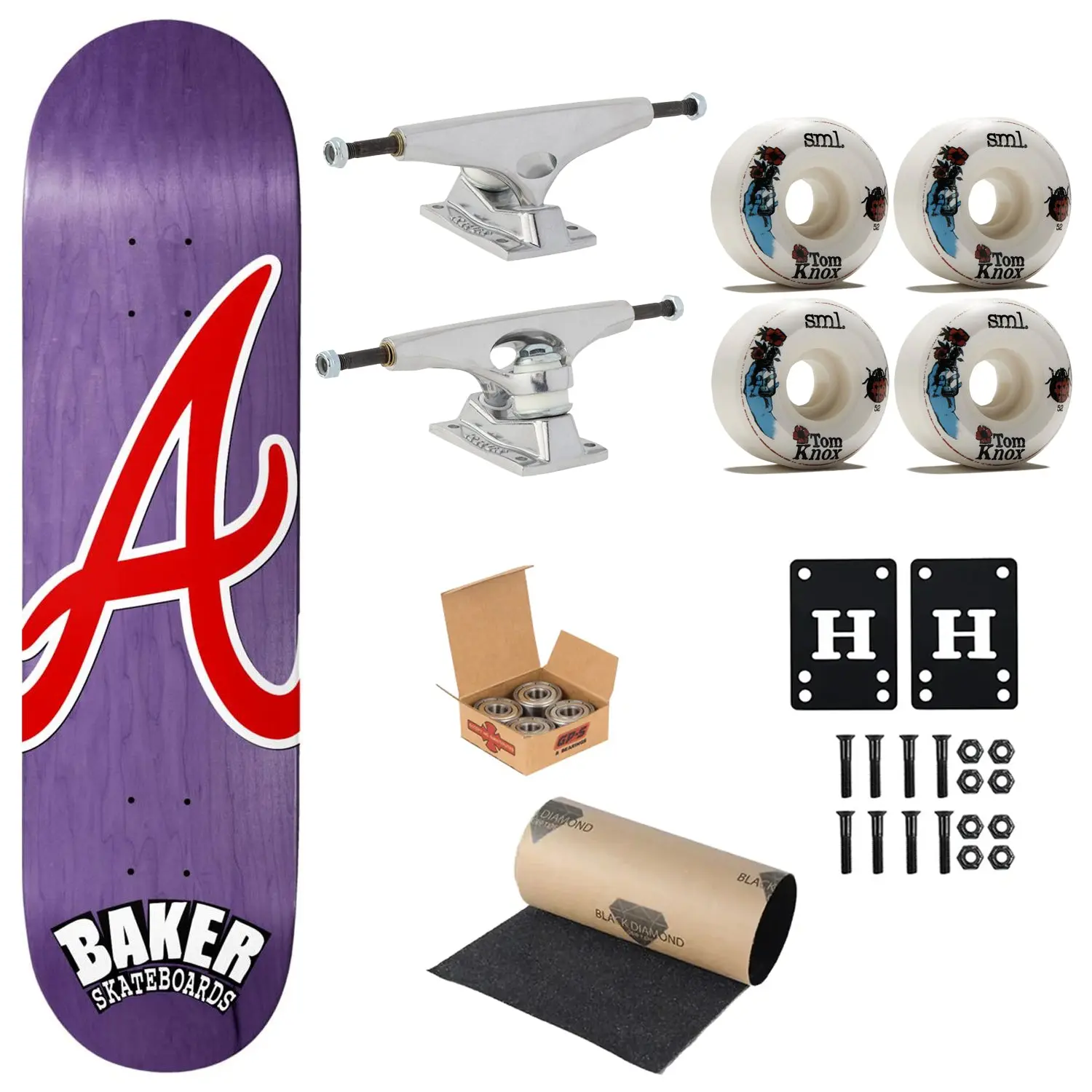 Baker Premium Complete Skateboard Reynolds ATL 8.5" Ft. Krux/SML/Independent