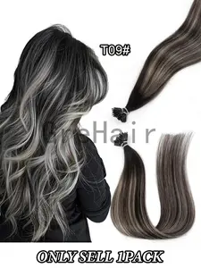 I Tip Real Human Hair Extensions, Straight Hair,Cold Fusion Style, Stylish Hairstyles, Reusable Design, Perfect for Any Occasion, Enhance Your Look