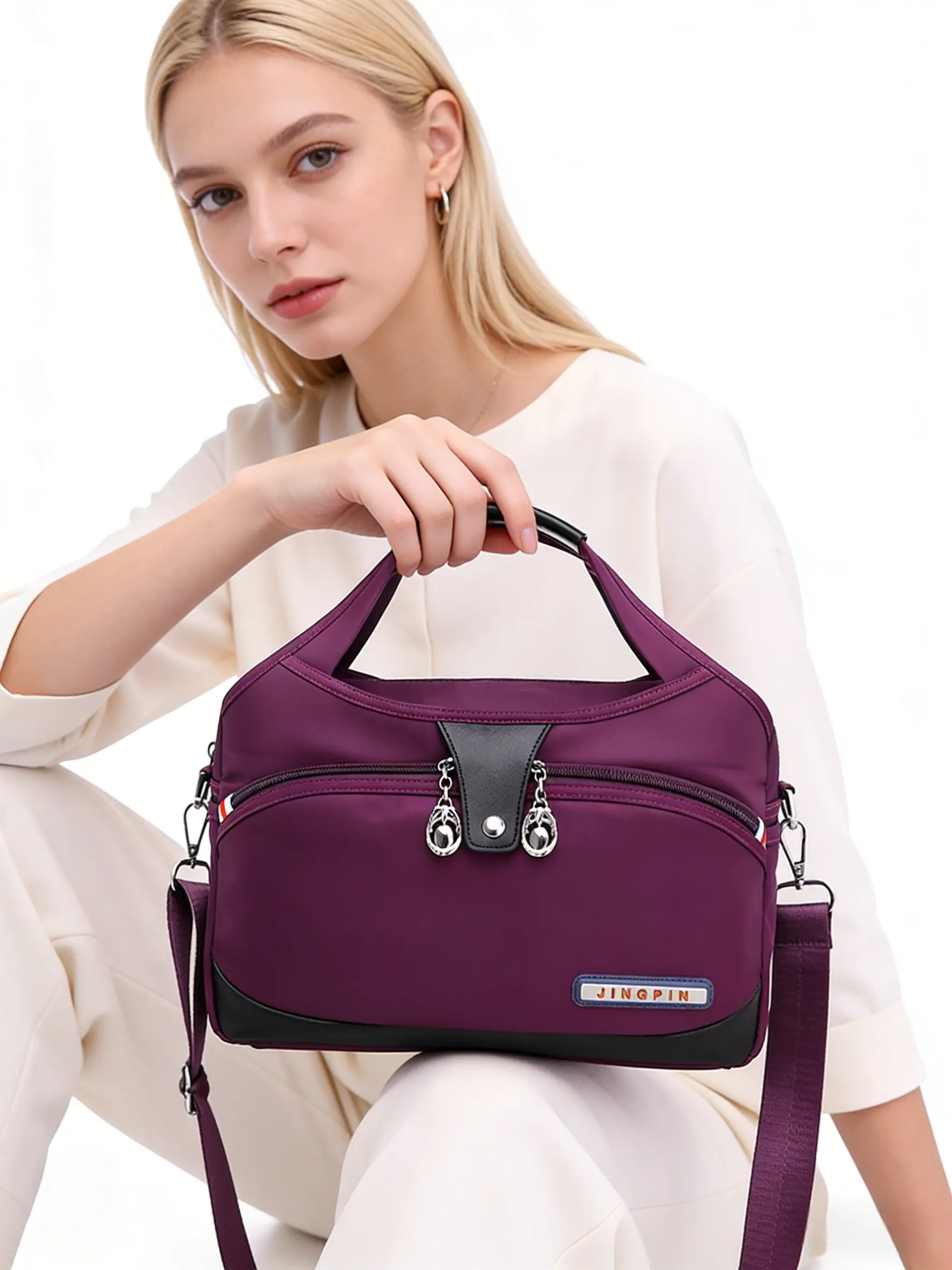 Water-Resistant Crossbody Shoulder Bag for Women's Purse, Durable Anti-Scratch Handbag with Adjustable Strap for Daily Use, Fashionable Crossbody Bag, Cross Body Bags(black