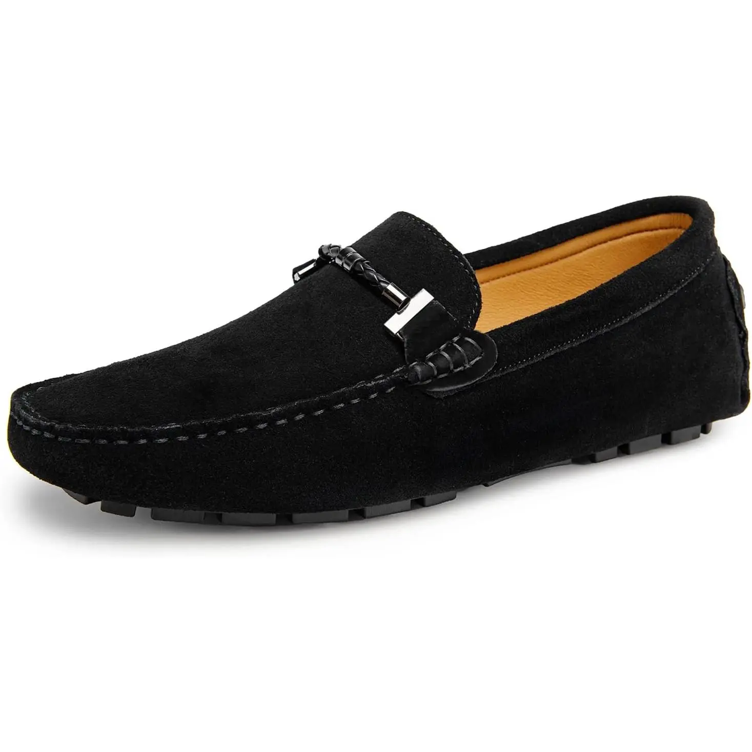 GO TOUR Men's Brown Penny Loafers, Casual Slip-On Driving Moccasins, Chic Style Below the Ankle Footwear, Leather Loafers, Casual Loafers
