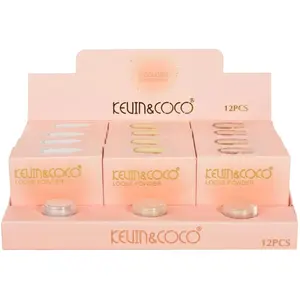 Polvos Sueltos 3 Colores Kevin & Coco - Venta al por Mayor Display 12 Unidades (KC1008)