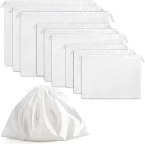 9 Pack Dust Cover Storage Bags, Purse Dust Bags with Drawstring, Large Silk Cloth Travel Storage Pouch for Handbags Shoulder Bags Purses Shoes Luggage Light