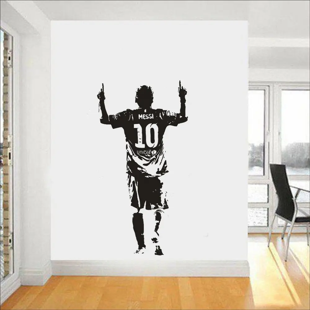 Athlete Wall Sticker, Football Stickers, Football Legend Theme Decor, Decorative Wall Sticker, Sticker Decoration, Perfect for Bedroom Game Room Fan Space, Ideal Gift for Soccer Enthusiasts & Teens
