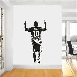 Athlete Wall Sticker, Football Legend Theme Decor, Sticker Decoration, Perfect for Bedroom Game Room Fan Space, Ideal Gift for Soccer Enthusiasts & Teens