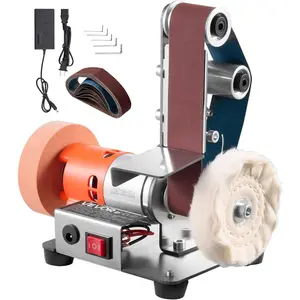 VEVOR 3 - in - 1 Mini Belt Sander, 13x 1.2 Sanding Belt, 2.75 Grinding Polishing Wheel Combo, 7 - Speed Adjustable with Forward/Reverse Control for Woodworking, Jewelry Making, Knife SharpeningVEVOR Super Brand Day