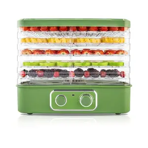 SUSTEAS Food Dehydrator – 5 BPA-Free Trays, Adjustable Temp for Jerky, Fruits & Veggies – 240W Dishwasher Safe Slicer & Chopping Machine