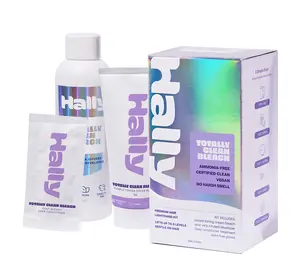 Totally Clean Bleach Kit - Ammonia-Free, Purple Toning, Lighten Up to 8 Levels, Aloe Infused Developer & Deep Conditioner Cream Blonde Hair Dye