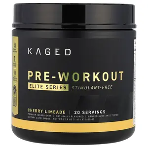 Kaged Elite Series, Pre-Workout, Stimulant Free, Cherry Limeade, 1.43 lb (650 g)