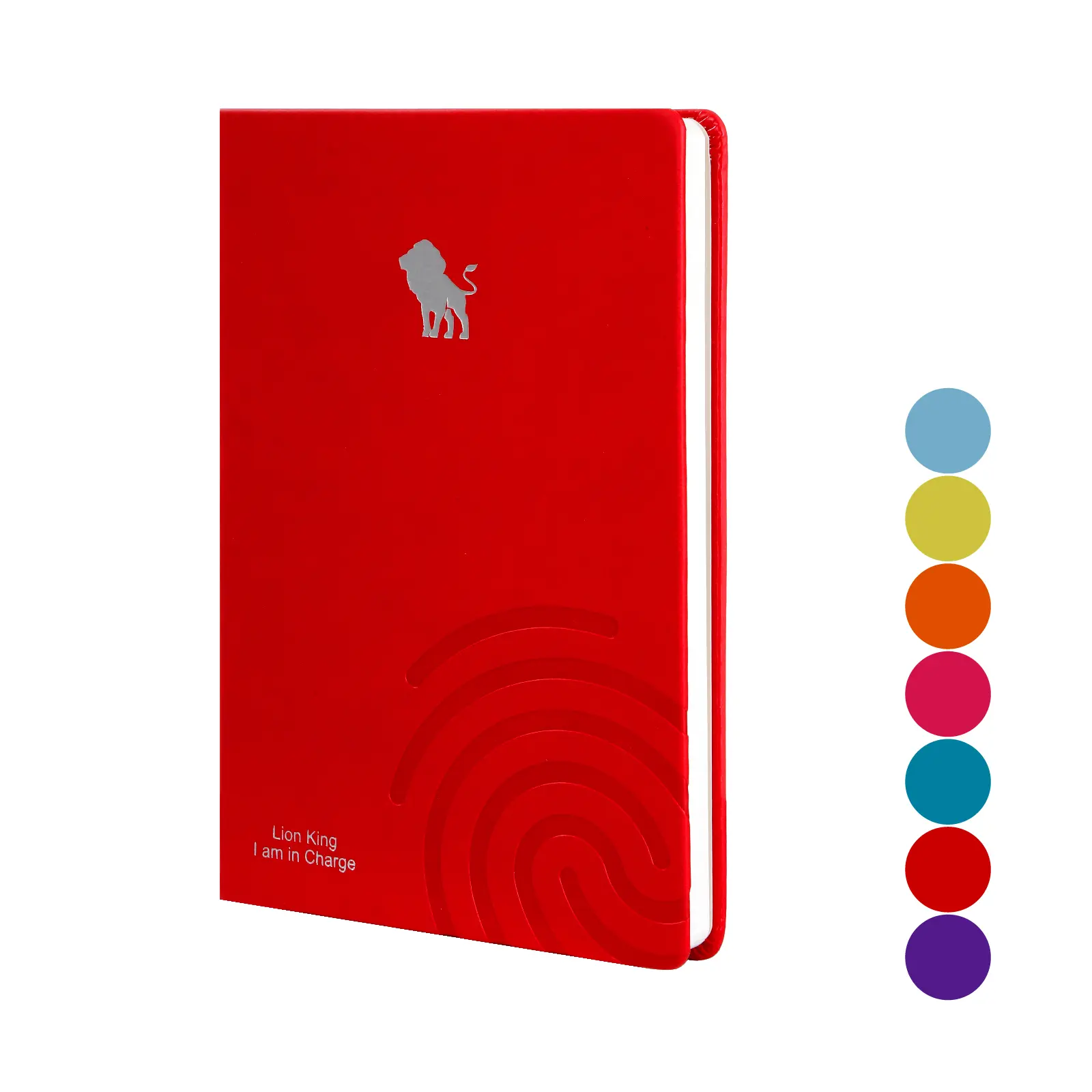 COMIX A5 Hardcover Anthropomorphic Red Lion Artist Character Notebook - 1 Pack, Calm Grief Support Guided Journal, 180° Lay-Flat Binding, 2 Ribbon Bookmarks, Mental Health Daily Prompts, Office Stationery Gift for Women, Journaling Supplies