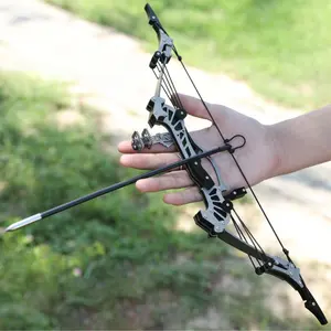 16.4 Inch Mini Stainless Steel Compound Bow for Competitive Entertainment - Compact & Reliable Archery Equipment - holiday gift
