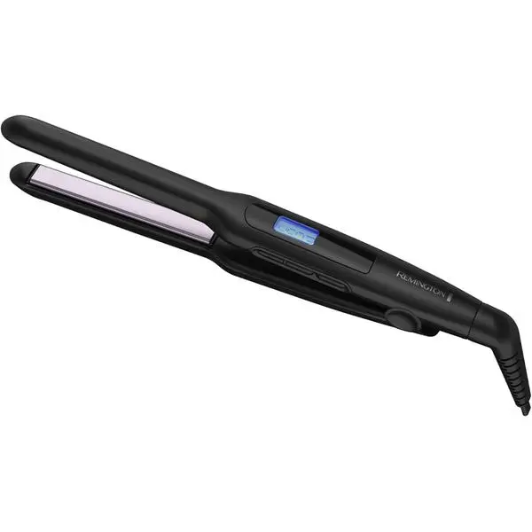 Remington Anti-Static Flat Iron, 1/2 Inch, Titanium + Ceramic Coating | 30% Longer Floating Plates, Fast 15-second Heat-up, straightener, 60-minute Auto Shut-off, Black Color, Single Unit