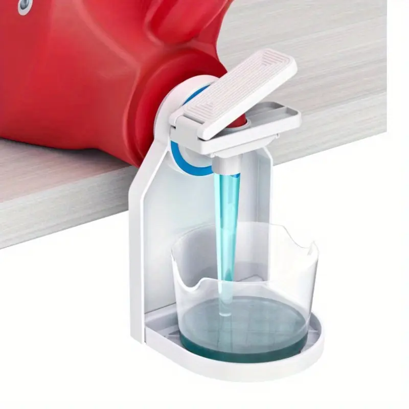 Premium Laundry Detergent Cup Storage Set with Bottles - Leak-Proof, Fabric Softener Dispenser, Drip-Saving Valve, Ideal for Laundry Room Storage
