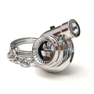 Boostnatics Electric Turbo LED Keychain w/ Sounds (Chrome)