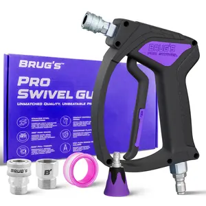 Brug's Pro Swivel Gun V2.0 | Short Wand for Pressure Washer + Nozzle | Auto Detailing