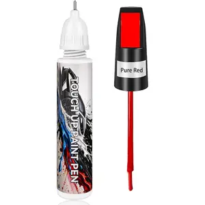 Touch Up Paint for Cars, Pure Red Paint Scratch Repair, Auto Paint Repair Pen, Automotive Scratch Remover, Professional Seamless Coverage, Color Accurate, Long lasting Adhension, Fast Drying