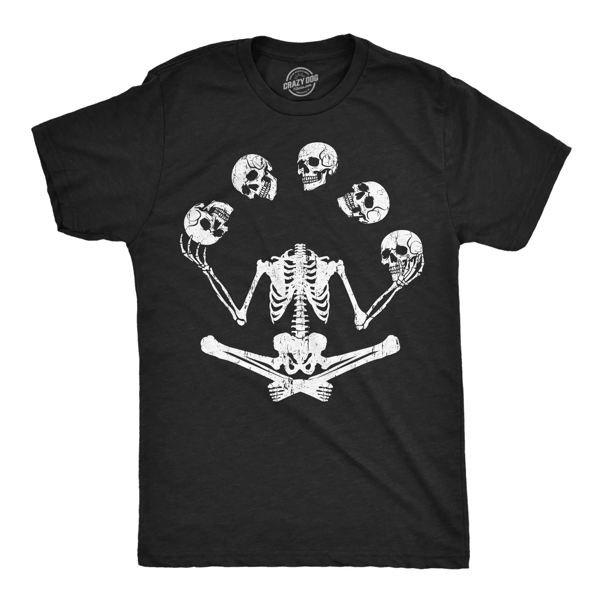 Mens Funny T Shirts Juggling Skeleton Sarcastic Halloween Graphic Novelty Tee For Men Mens Funny T Shirts Cool Vintage Fashion T-Shirt Gift Classic Menswear Halloween Apparel for Men Novelty Tees for Guys Black -
