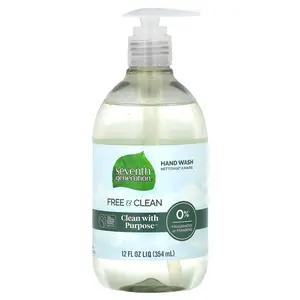 Seventh Generation Hand Wash, Free & Clean, Fragrance Free, 12 fl oz (354 ml)