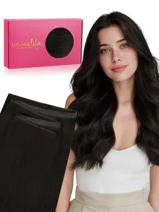 WENNALIFE Butterfly Weft Sew In Hair Extensions Real Human Hair Genius & Seamless Breathable & Invisible Natural Luxury Remy Hair Straight Fuller Extension #SpringStatements