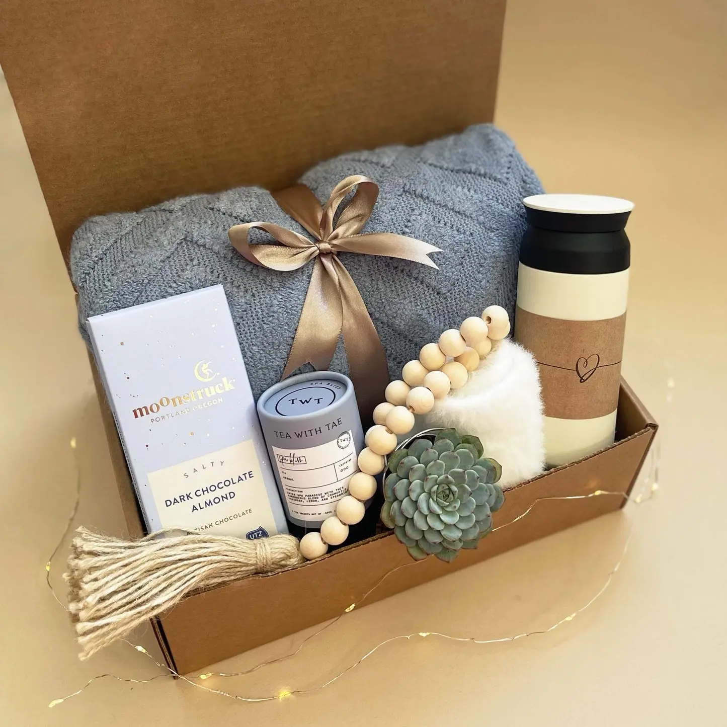 Extra Special Gift Box for Women | Cozy Gift Basket with Blanket, Socks, Succulent | Get Well Gift, Thinking Of You Care Package for Her