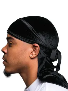 Velvet Durag Carbon Fiber Styling Comb Set, Hair Protection Cap, Loose-Fitting Plain Design, All Seasons Casual Style, Protective Cap, Hair Styling Tools