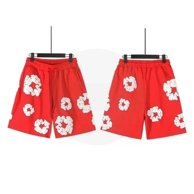casual,2026 New Floral Print High Street Two-Piece Set, Unisex Crew Neck T-Shirt + Beach Shorts Combo, Soft and Skin-Friendly Versatile Loose-Fit Outfit, Couple's Summer Beach Daily Streetwear