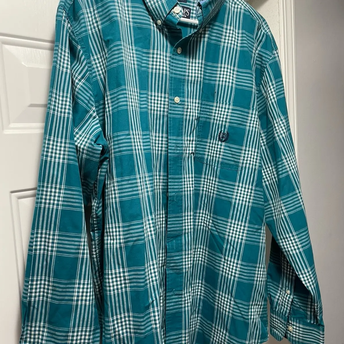 Chaps Teal mens Dress Shirt size xxl