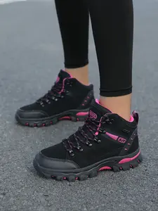 Women's Fashion Lightweight Waterproof Hiking Shoes, Windproof Outdoor Sports Sneakers, Durable High Top Casual Footwear for Daily Wear