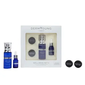 DermYoung I-GENESIS Wellness Set II For Acne, Excessive Sebum Production, Enlarged Pores and Anti-aging with serum facial mask and niacinamide skincare products facial care