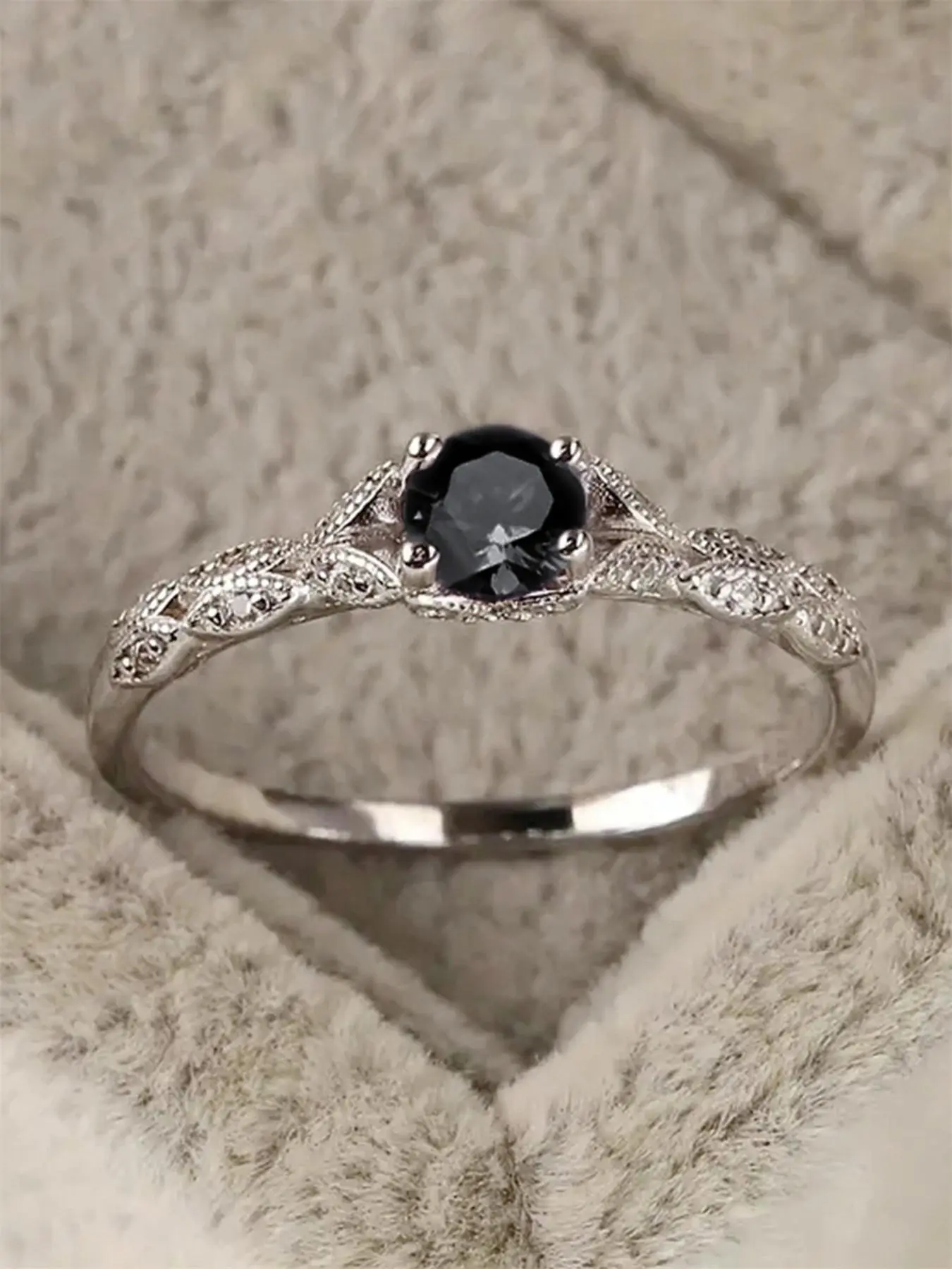 Elegant Style Artificial Zircon Decor Metal Ring, Artificial Gemstone Ring, Women's Fashion Jewelry Accessories, Minimalist Romantic Aesthetic Jewelry Gift