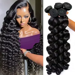【JOPEAR】30 40 Inch Loose Wave Bundles 3 4 5Pcs Raw Virgin Unprocessed Human Hair Brazilian Loose Deep Wave Human Hair Bundles Extensions