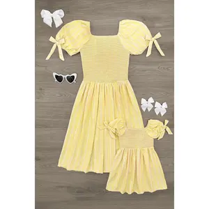 Mom & Me - Yellow Striped Dress