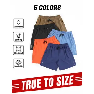 KZZ Men's Fashion Casual Shorts Tropical Tractor Beige Plain Menswear Pants Trouser Comfortable Quick-Dry Ultra-Stretch Breathable - Stylish