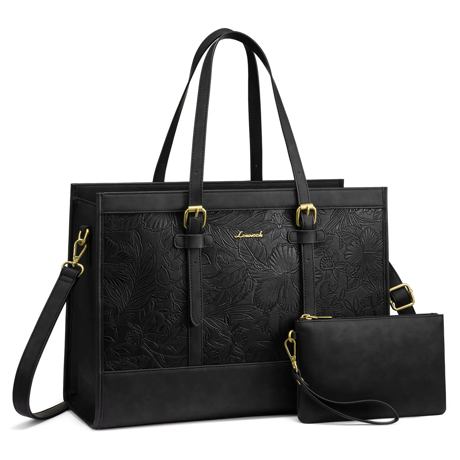 Black Embossed (Full PU Leather)