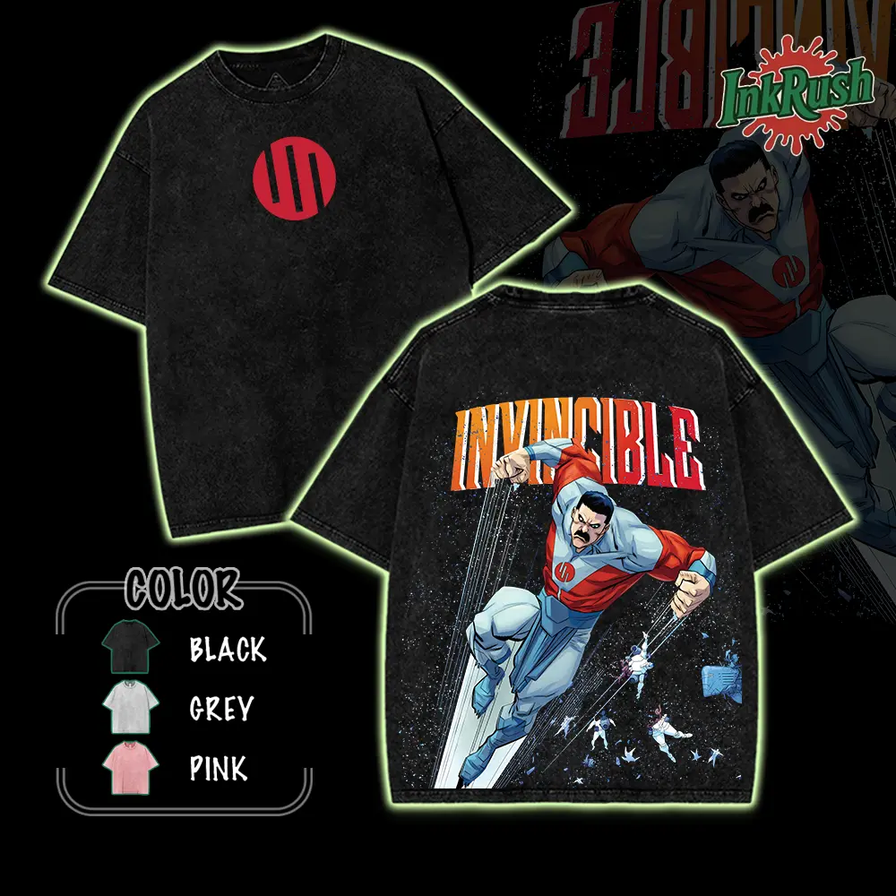 THRAGG Viltrum Invincible War Comic Graphic T-Shirt, Vintage Double Side Washed Hoodie Sweatshirt Unisex, Casual Crewneck 100% Cotton Tee, Menswear Movies Merch