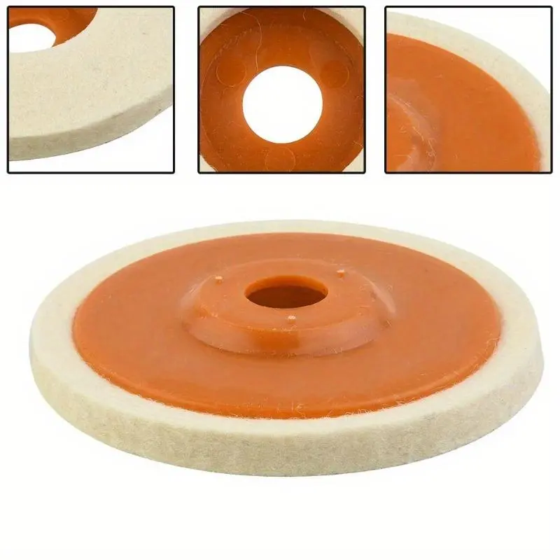 100/125mm Wool Felt Polishing Grinding Wheel Pad Angle Grinder Buffing Wheels For Metal Marble Glass Ceramics Polishing Wheel Metal Polishing Pads