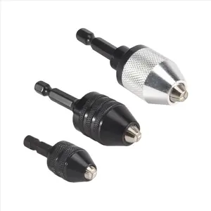 3PCS 1/4 Inch Hex Shank Keyless Drill Chuck Quick Change Adapter Converter Impact Drills Bits, Electric Tool Accessories