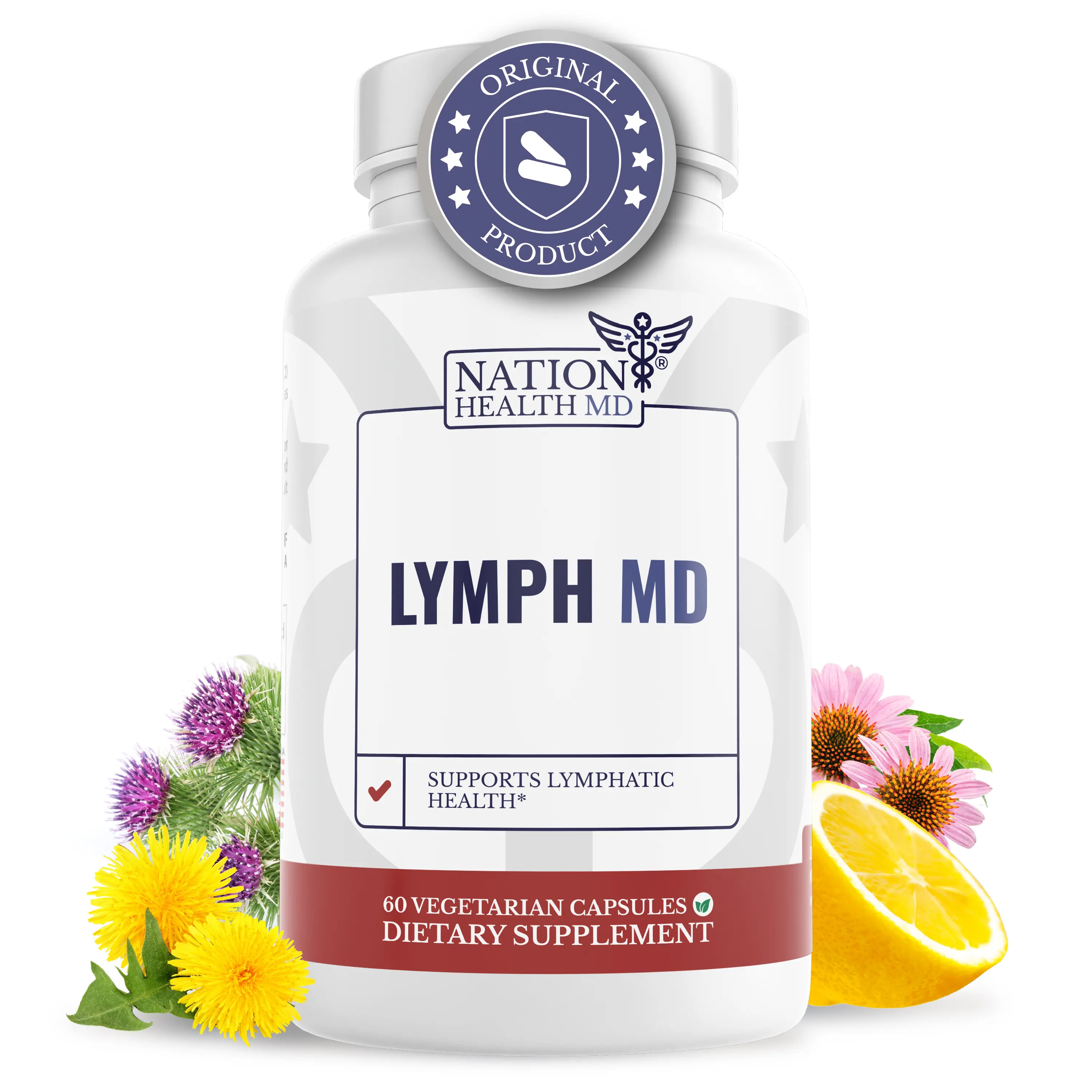 Nation Health MD Lymph MD – Reduce Swelling, Flush Toxins, Support Immunity, and Promote Lymphatic Health Naturally, Herbal Dietary Supplement