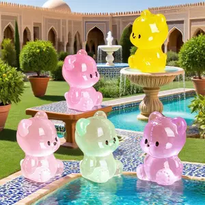 5/10/20Pcs Mini Resin Animals, Mini Resin Teddy Dog Figures Luminous Glow in Dark Tiny Animals To Hide for Garden Landscape Aquarium Potted DIY Miniature Decor Christmas Craft Gifts Party Favors